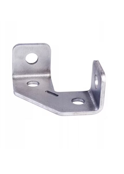 Kątownik spawalniczy stalowy 100x100 mm z otworami montażowymi do konstrukcji stalowych